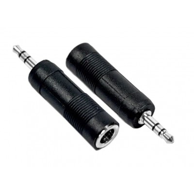 Переходник 3.5 штекер 3pin - 6.3 гнездо 3pin