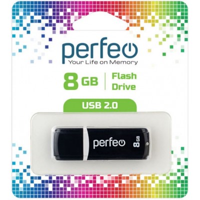 Флешка USB 8Gb Perfeo C02 Black