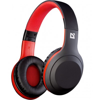 Наушники bluetooth c MP3 полноразмерные Defender FreeMotion B560 черно красные