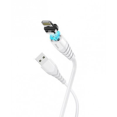 кабель для Apple Lightning USB магнитный Hoco X63 белый
