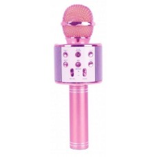 Колонка микрофон Bluetooth Mp3 караоке WS-858 Розовый