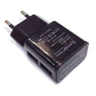 Зарядное сетевое СЗУ usb 2x Afka-tech AF-136/138 AF136 5.3V 2.5A черный