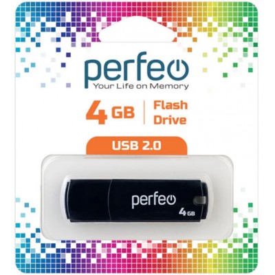 Флешка USB 4Gb Perfeo C05 Black