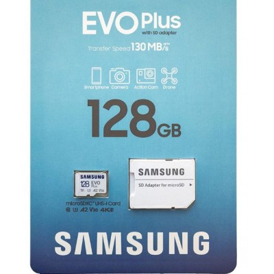 MicroSd 128Gb Samsung UHS-I U3 Evo Plus A2 V30 MB-MC128KA