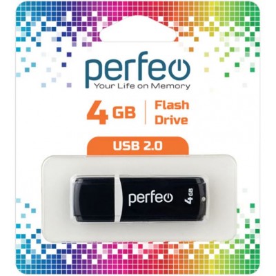 Флешка USB 4Gb Perfeo C02 Black