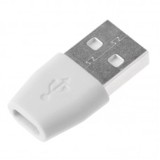 Переходник USB штекер - Micro USB гнездо, белый