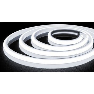 Лента LED Neon белая узкая 5m 12v с блоком питания