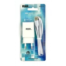 Зарядное сетевое сзу USB MRM MR21C + Type-C белый