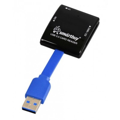 Картридер Smartbuy SBR-700-K, USB 3.0, черный