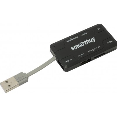 Хаб USB / картридер 3 порта SBRH-750-K черный