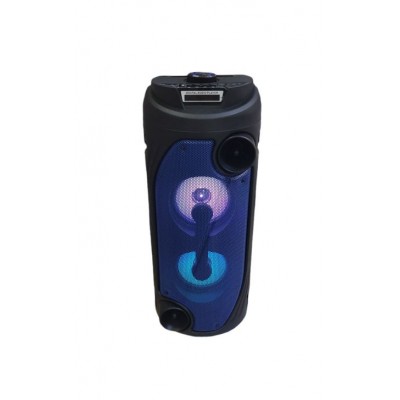 Колонка Bluetooth MP3 FM караоке с микрофоном QS-453 синяя