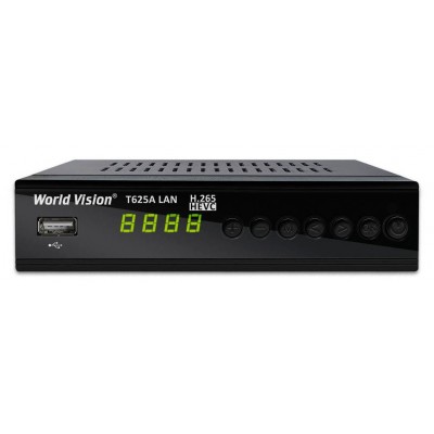 Ресивер DVB-T2/C World Vision T625A LAN с кабельным тв и интернет
