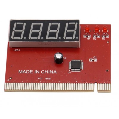 POST плата диагностики ПК RED 4 цифры 3 LED