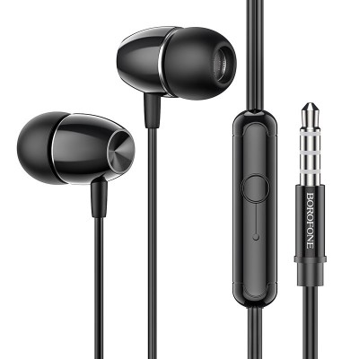 Наушники вакуумные с микрофоном Borofone Bm57 черные
