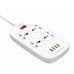 Фильтр сетевой 4 розетки СЗУ USB 4x LP4407Q 2m белый
