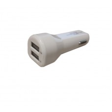 Зарядное автомобильное азу usb 2x K-41 2.1A белый