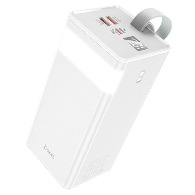 Power bank Hoco J86A 50000mah, дисплей, лампа, быстр зарядка, белый.