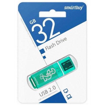 Флешка USB 32Gb SmartBuy Glossy Green
