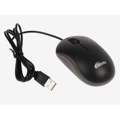 Мышка Ritmix ROM-111 usb, черно-серая