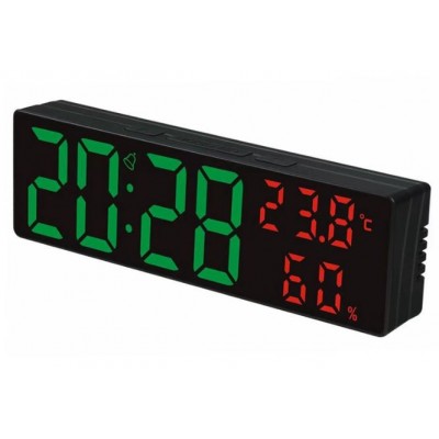 Часы LED с термометром Gaosiio DS-3818L, цифры часов зеленые