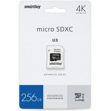 MicroSd 256Gb Smartbuy Class10 SDXC U3 V30 A1 Advanced