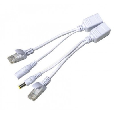Переходник инжектор питания POE RJ45, пара, белые