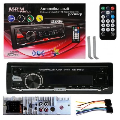 Автомагнитола MRM MR4110 A3329 50Wx4/7color/BT/пульт