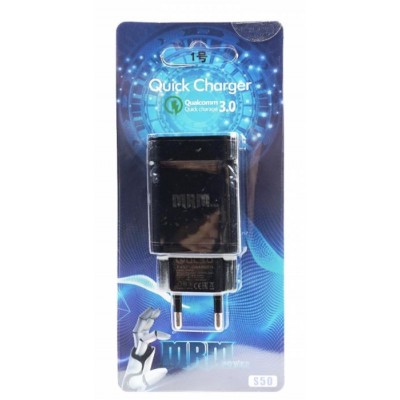 Зарядное сетевое сзу USB MRM S50 STS-10 быстрое QC 3.0 B4278