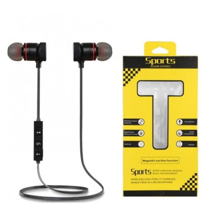 Наушники bluetooth Sports желтая коробка MR23 C2305 black