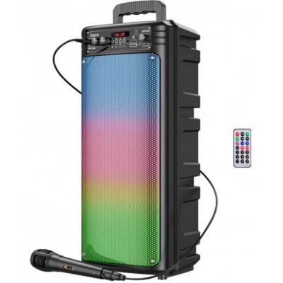 Колонка Bluetooth MP3 FM караоке с микрофоном Hoco BS52 черная