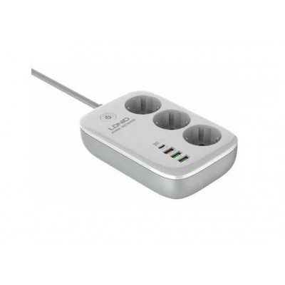 Фильтр сетевой c WiFi 3 розетки 3xUSB 1xPD 30w LDNIO SEW3452 2m белый