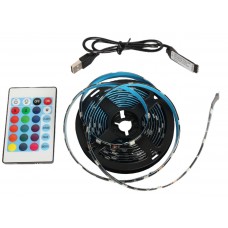 Лента LED YYC-5050RGB-5m с пультом, силикон, черная