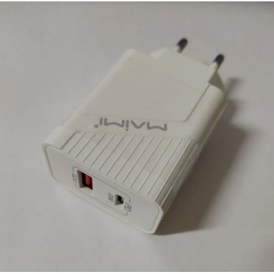 Зарядное сетевое сзу USB Maimi C90 20W быстрое QC 3.0 + Type-C PD белый