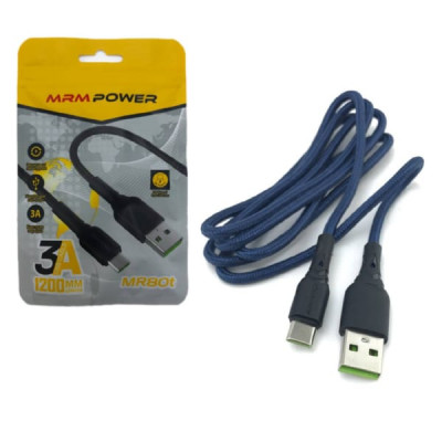 Кабель USB Type-C MRM MR80t 1.2m синий