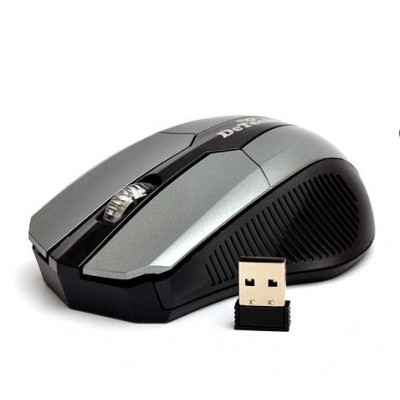 Мышка беспроводная DeTech DE-7090W black&gray