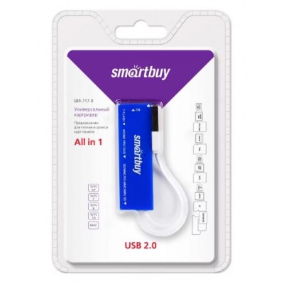 Картридер Smartbuy SBR-717-B голубой
