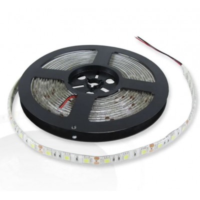 лента LED SMD 5050 60LED/m белая холодный свет 5m в силиконе G34 52716