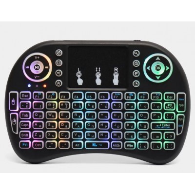 Клавиатура мини с тачпадом мультимедиа i9 RGB подсветка