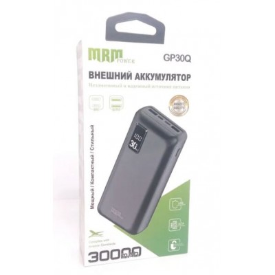 Power bank MRM GP30Q C3008 30000mAh с быстрой зарядкой черный