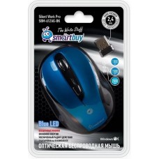 Мышка беспроводная Smartbuy SBM-612AG-BK, безшумная, синяя